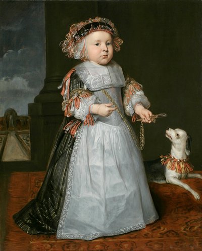 Un niño con un perro, 1667 de Hendrick Berckman